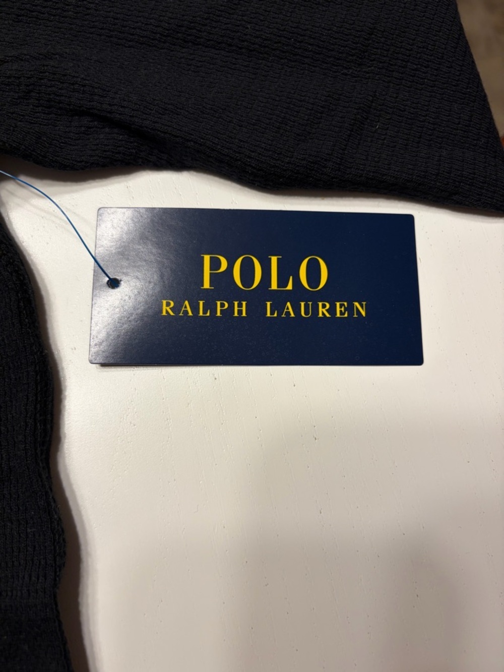 Polo by Ralph Lauren Men’s Crew Neck Long Sleeve Shirt - Black - Picture 3 of 4